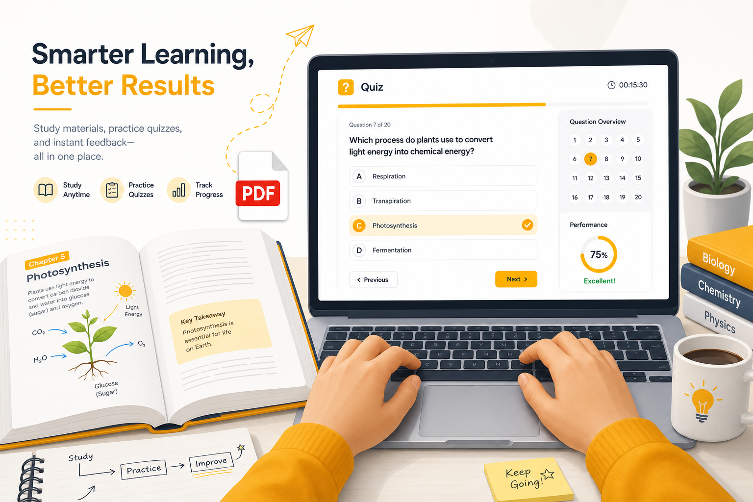 How to Study from a PDF: Upload, Quiz, and Review Your Mistakes