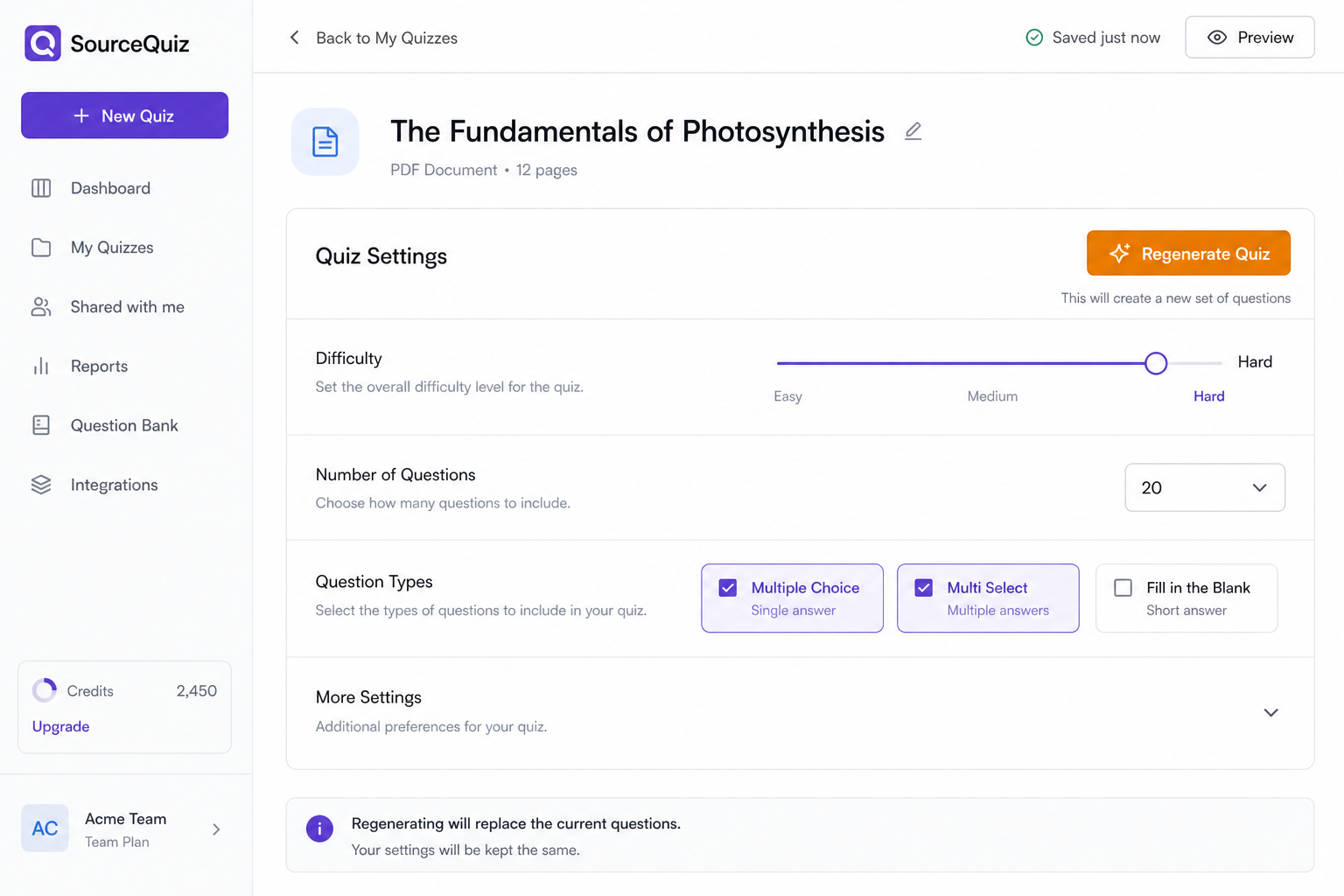 How to Regenerate AI Quiz Questions When the First Set Is Not Good Enough